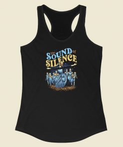 The Sound Of Silence 80s Racerback Tank Top