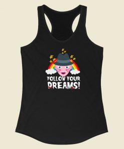 Top Follow Your Dreams 80s Racerback Tank Top