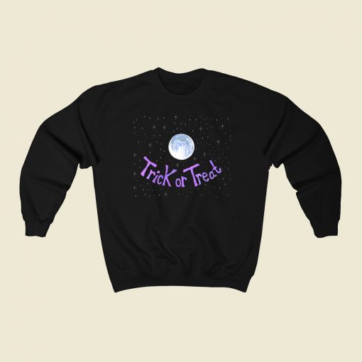 Trick or Treat Night Moon Sky 80s Sweatshirts Style