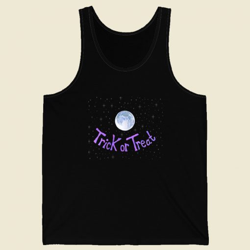 Trick or Treat Night Moon Sky 80s Tank Top