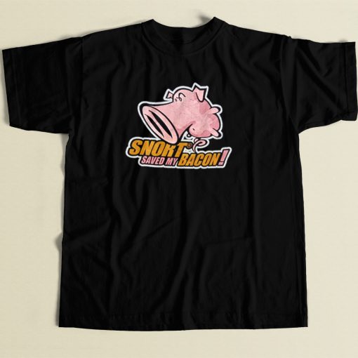 Vintage Snort Saved My Bacon 80s T Shirt Style