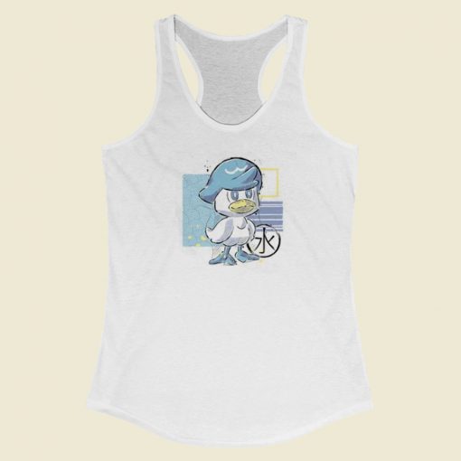 Water Duck Funny 80s Racerback Tank Top