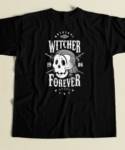 Witcher Forever Skull Graphic 80s T Shirt Style