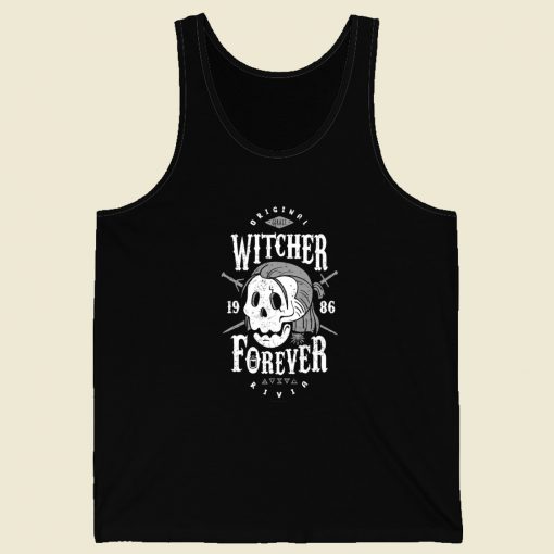 Witcher Forever Skull Graphic 80s Tank Top