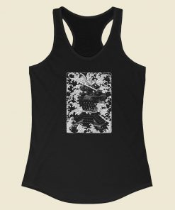 Yakuza Tattoo Samurai Graphic 80s Racerback Tank Top