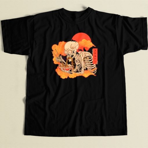 Yokai Ramen And Cats 80s T Shirt Style