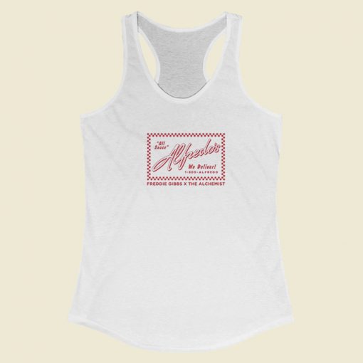 All Sauce Alfredo Freddie Gibbs 80s Racerback Tank Top