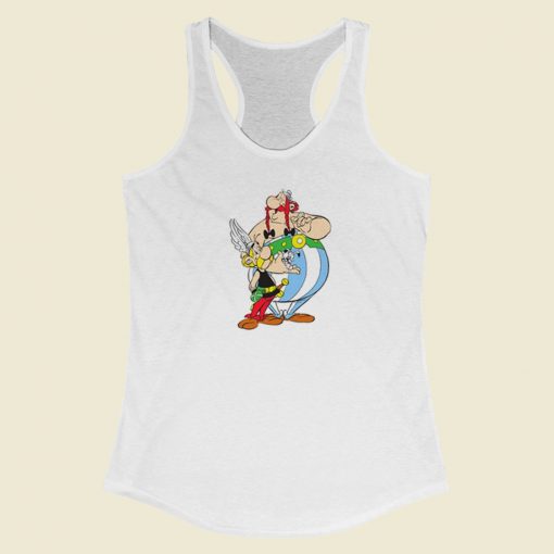 Asterix And Obelix Funny Racerback Tank Top