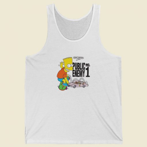 Bart Simpson Public Enemy Tank Top