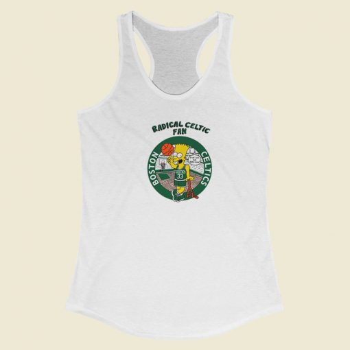 Bart Simpson Radical Boston Celtics Racerback Tank Top