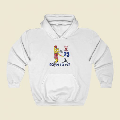 Bart Simpsons 23 Born To Fly Hoodie Style