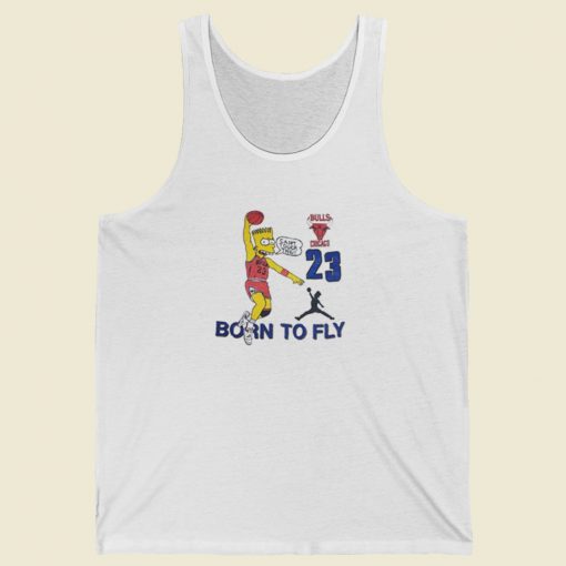 Bart Simpsons 23 Born To Fly Tank Top