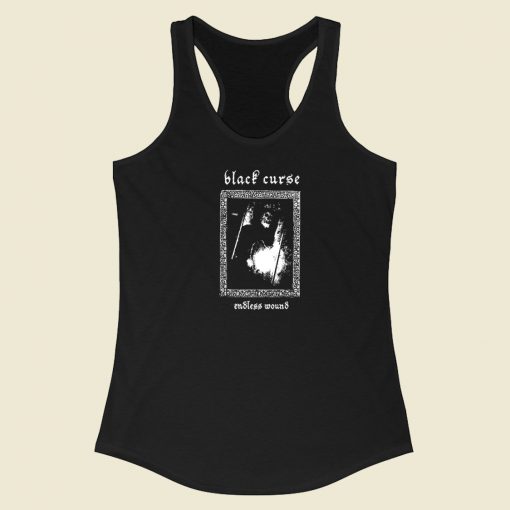 Black Curse Endless Wound Racerback Tank Top On Sale