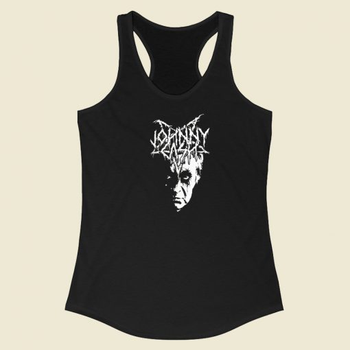 Black Metal Johnny Cash Racerback Tank Top On Sale