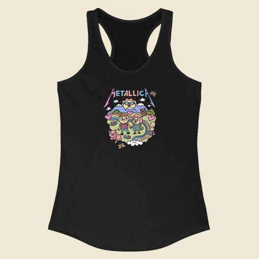 Cute Metallica Cartoon Racerback Tank Top