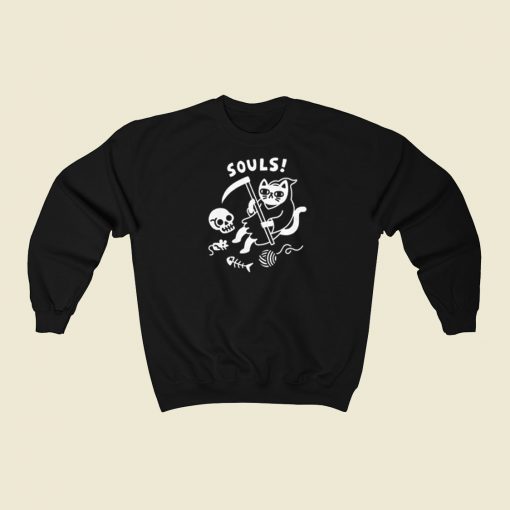 Death Cat Souls Parody Sweatshirts Style