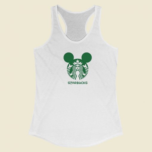 Disney Starbucks Mickey Parody Racerback Tank Top