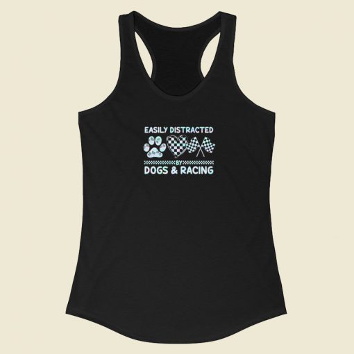 Dogs and Racing Racerback Tank Top On Sale