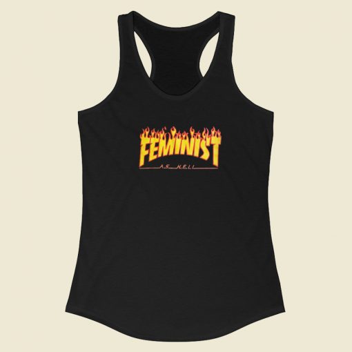 Feminis Trhasher Funny Racerback Tank Top On Sale