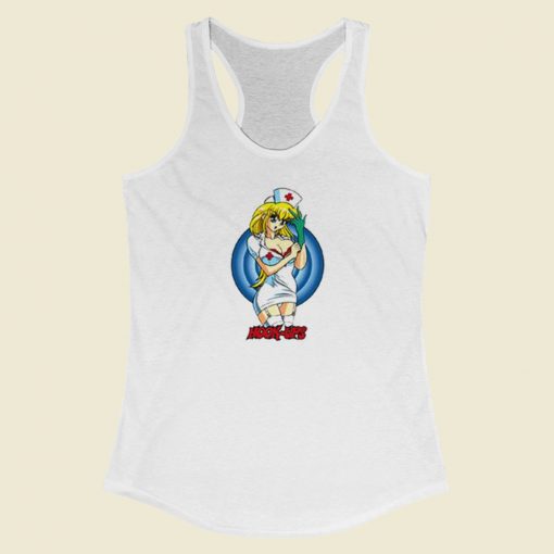 Hook Ups Skateboarding Nurse Anime Racerback Tank Top