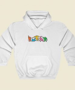 Keith Haring Dancing People Hoodie Style On Sale