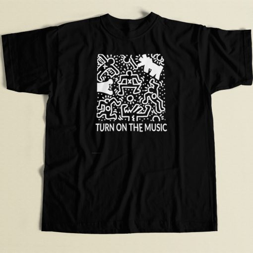 Keith Haring Music Art T Shirt Style On Sale