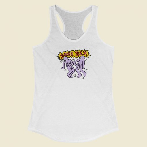 Keith Haring Safe Sex Racerback Tank Top On Sale