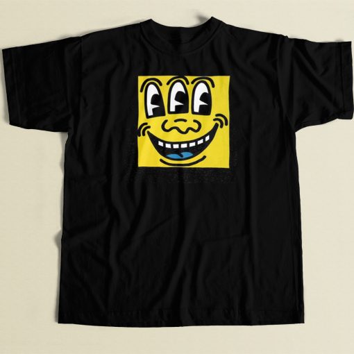 Keith Haring Smiley Face T Shirt Style On Sale