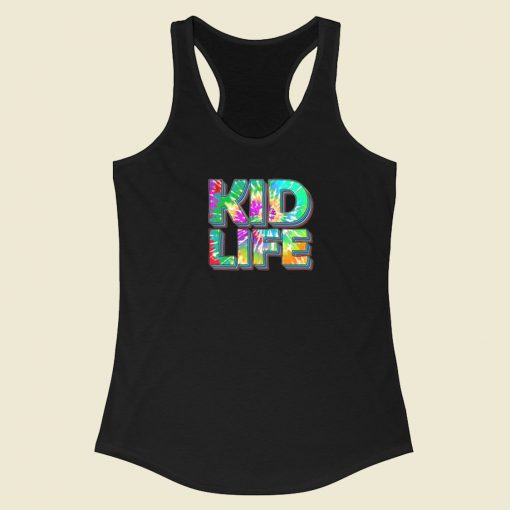 Kid life Mom Vintage Racerback Tank Top On Sale