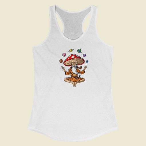 Magic Mushroom Buddha Racerback Tank Top