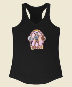 Ash From Evil Dead Groovy Racerback Tank Top On Sale