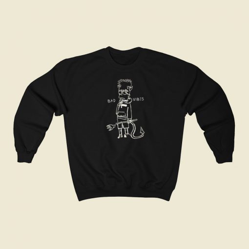 Bad Vibes Bart Simpson Sweatshirts Style On Sale