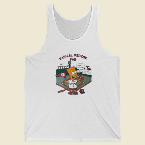 Bart Simpson Radical Red Sox Fan Tank Top