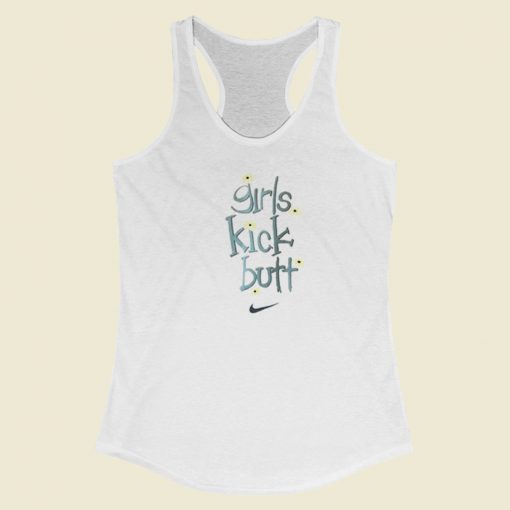 Girls Kick Butt Racerback Tank Top On Sale