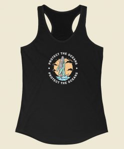 Protect The Oceans Racerback Tank Top On Sale