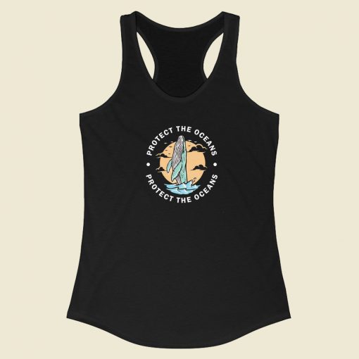 Protect The Oceans Racerback Tank Top On Sale