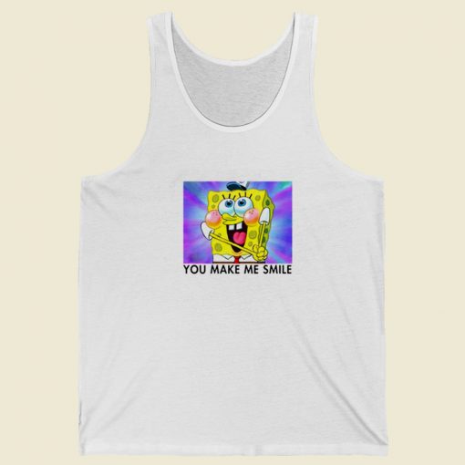 Spongebob You Make Me Smile Tank Top On Sale