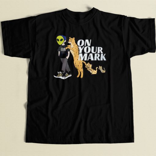 Alien And Panther On Your Mark T Shirt Style On Sale