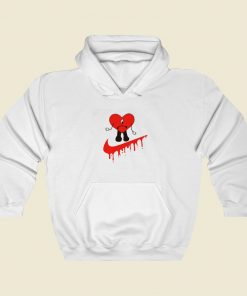 Bad Bunny Nike Sad Heart Parody Hoodie Style