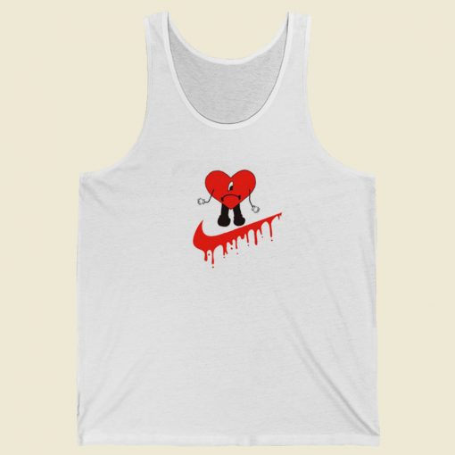 Bad Bunny Nike Sad Heart Parody Tank Top On Sale