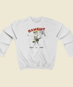 Bart Simpson Rambart Sweatshirts Style On Sale