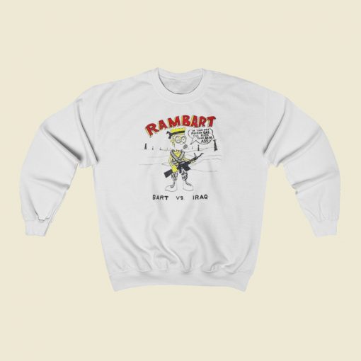 Bart Simpson Rambart Sweatshirts Style On Sale