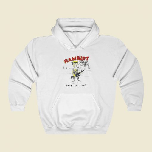 Bart Simpson Rambart Hoodie Style On Sale