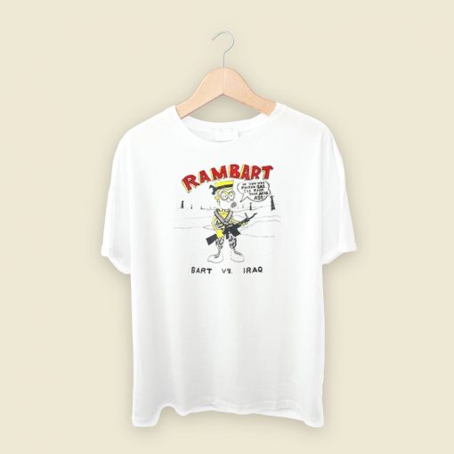 Bart Simpson Rambart T Shirt Style On Sale