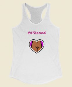 Black Coochie Matter Patacake Racerback Tank Top On Sale