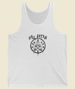 Hail Satan Cat 666 Tank Top On Sale