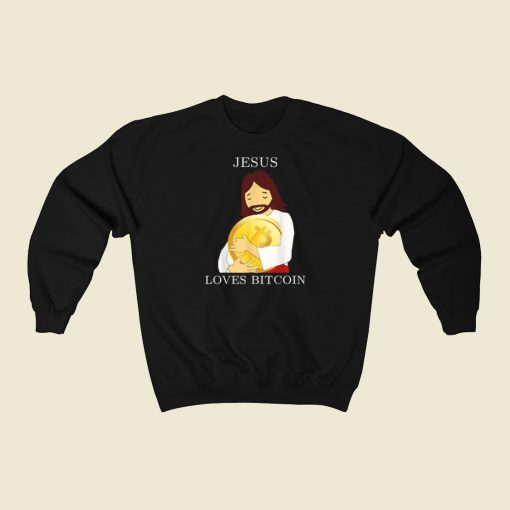 Jesus Love Bitcoin Sweatshirts Style On Sale