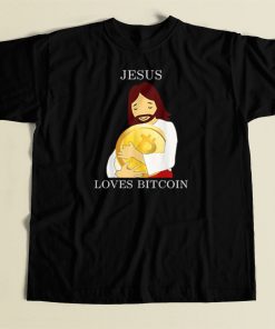 Jesus Love Bitcoin T Shirt Style On Sale