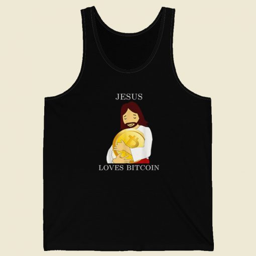 Jesus Love Bitcoin Tank Top On Sale On Sale