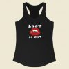 Lust Or Bust Lips Racerback Tank Top On Sale